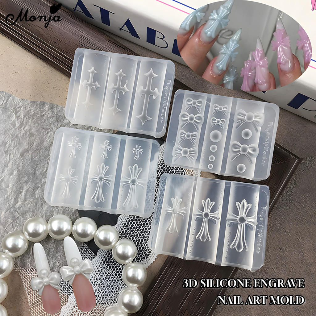 Model Kit For Beginners - Silicone Cross Nail Art Molds 3D