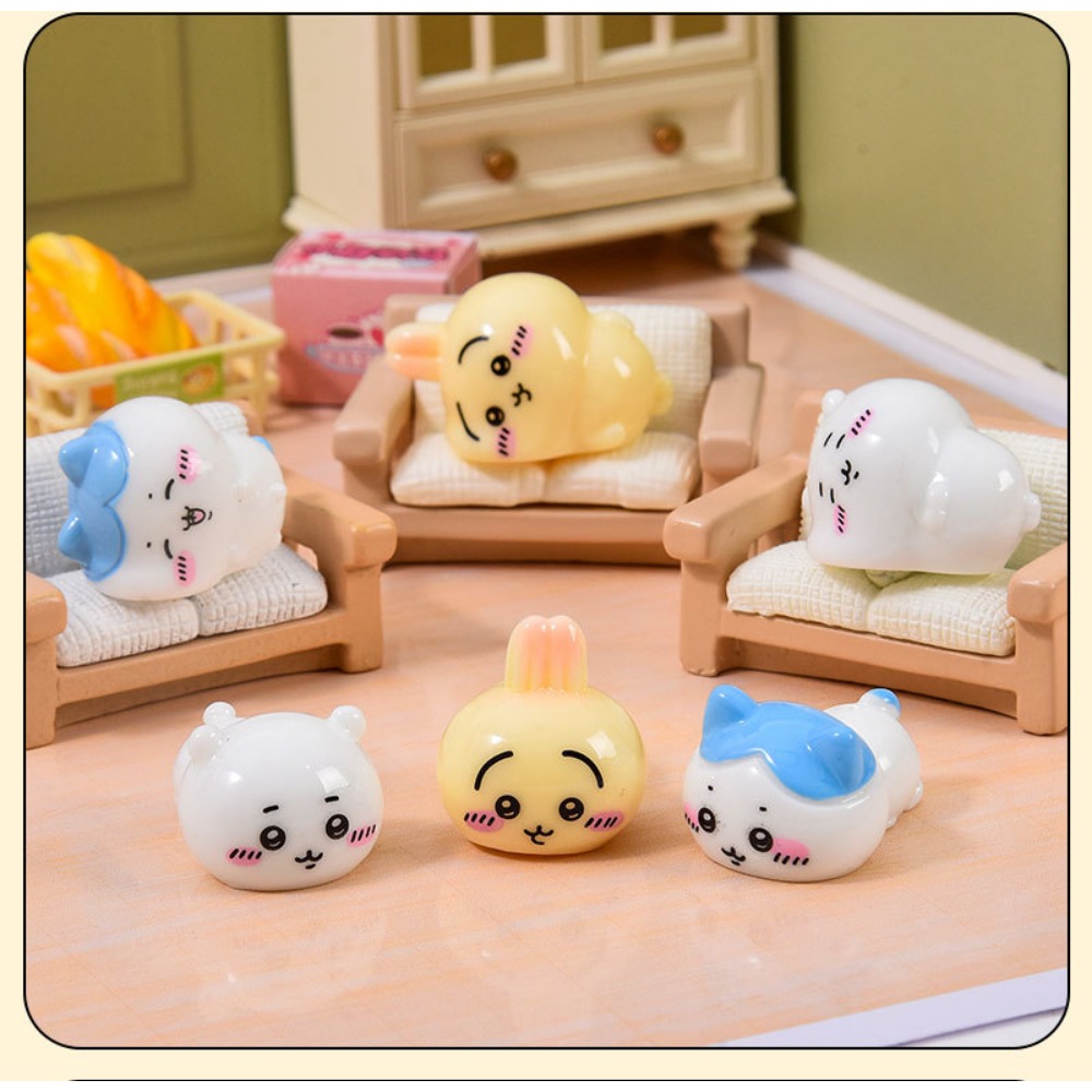 Model Kit Resin - 9PCS Kawaii Chiikawas Series Resin Toys