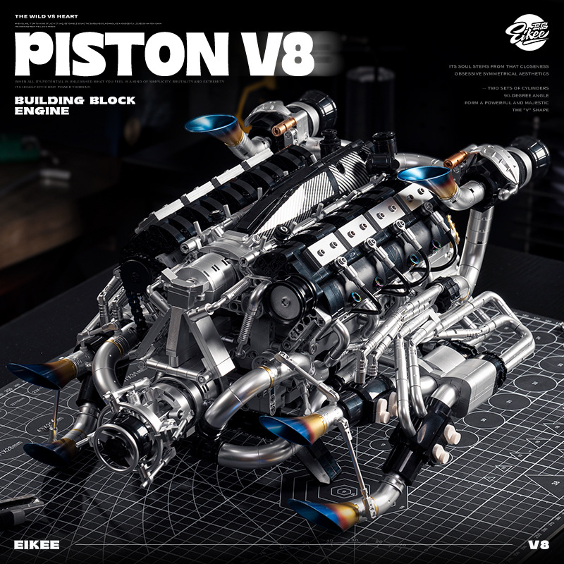 Technical Supercar V8 Engine B - Model Kit Engine ulasan dan harga