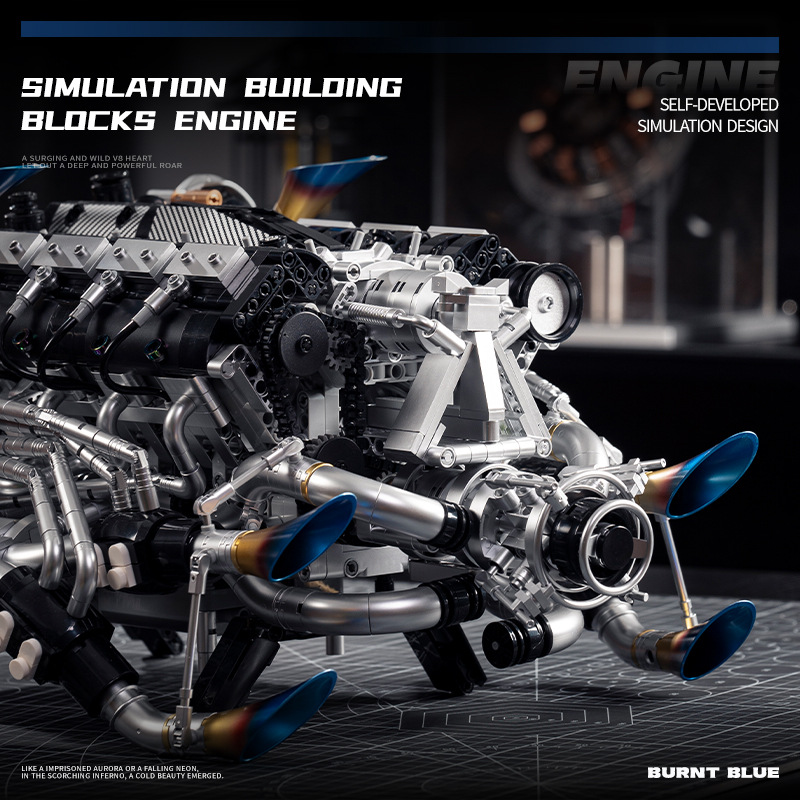 Technical Supercar V8 Engine B - Model Kit Engine ulasan dan harga