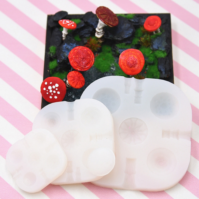 2pcs/set Mini Mushroom Silicon - Model Kit Resin ulasan dan harga