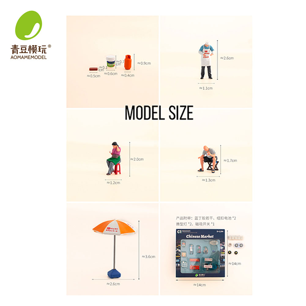 1/64 Night market s Model Kit- - Model Kit Resin ulasan dan harga