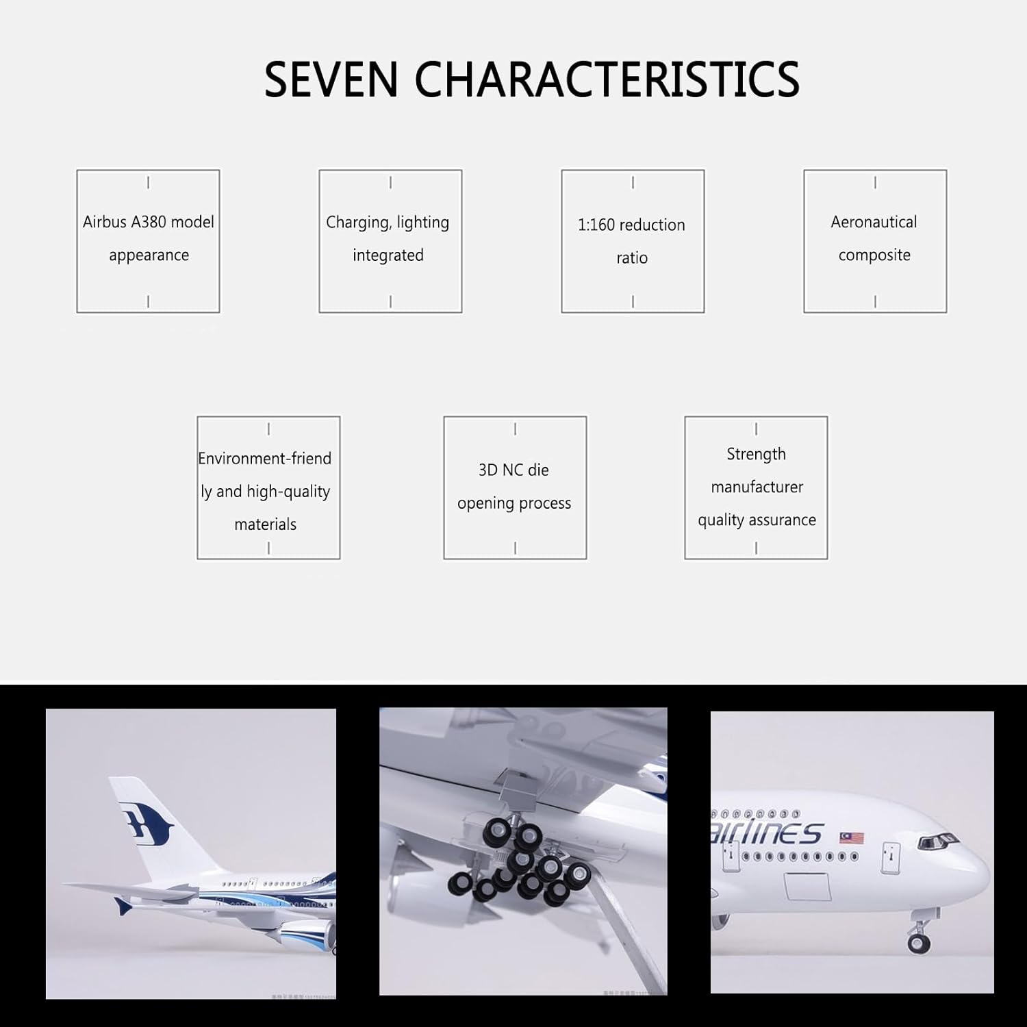 1:160 Scale Malaysia Airlines  - Model Kit Resin ulasan dan harga